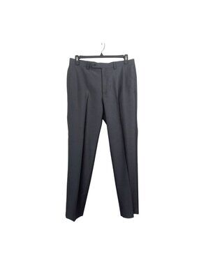 Calvin Klein Men's Dress Pants 34W X 32L Dark Gray Polyester & Rayon Casual